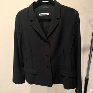Rough Edge Jil Sander Black Blazer - Size 44
